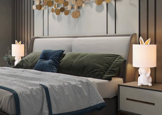 Настольная лампа HARE 23*49, белый, смола.