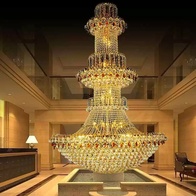 Люстра подвесная, золото, хрусталь, COOPER 120*190 металл, E14.