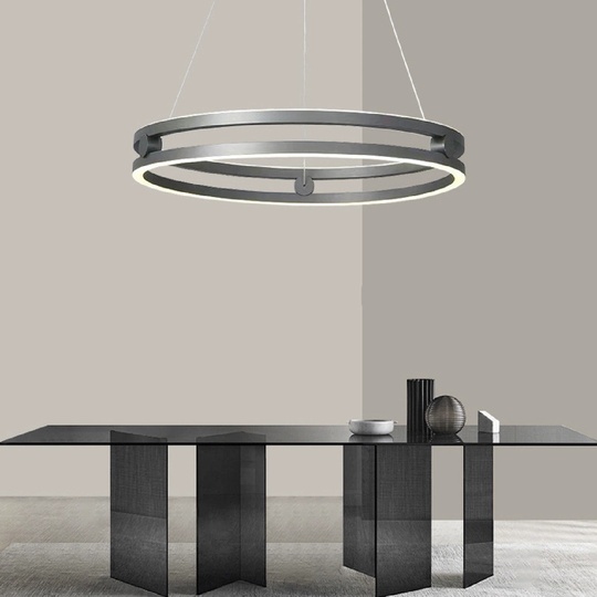 Светильник подвесной черный Elypz, металл, трос 120 см, 60*7.5 см, LED