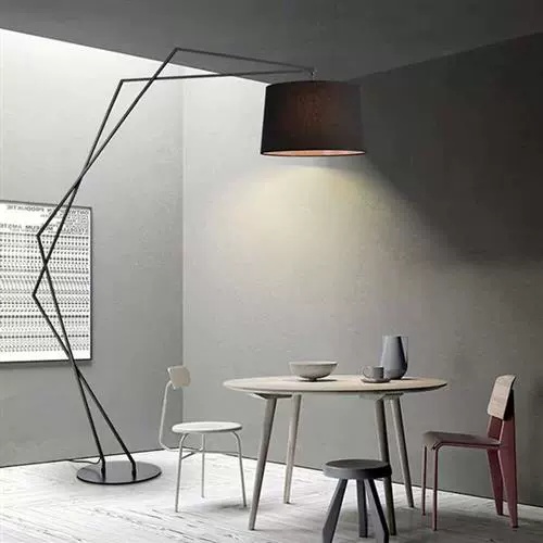 Торшер, черный, Crono 190*170, светодиодный, E27, металл, ткань