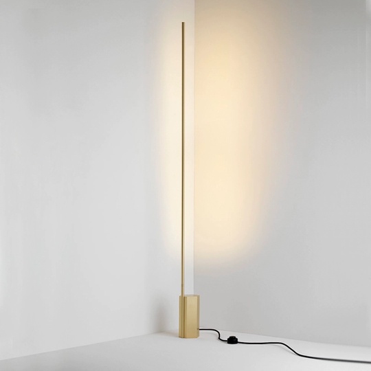 Торшер, золото, Flow Modern 120*15, LED, металл, ПММА