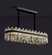 Люстра подвесная BIRGUN 80*23 золото, черный, кристалл, металл, E14.