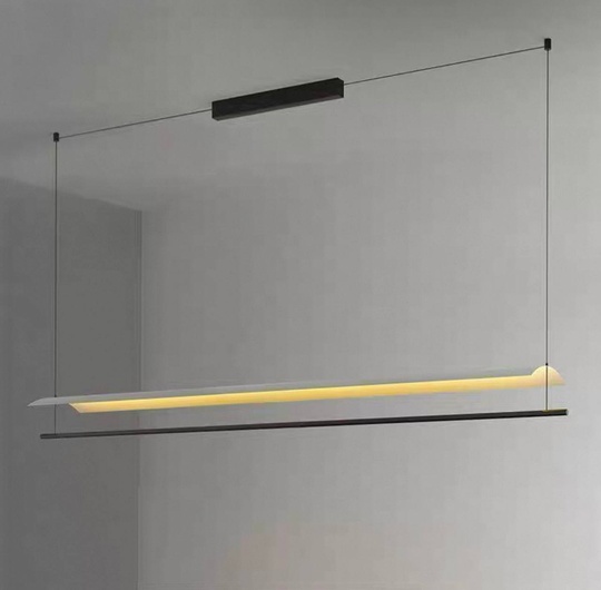 Люстра черная, белая Elystrin, металл, 99*13 см, светодиодная, LED