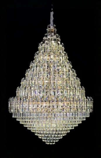 Люстра подвесная, золото, кристалл, QANTA 120*170 металл, E14.