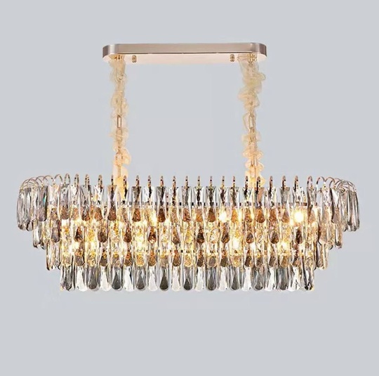 Люстра подвесная ERGE 80*30 дымчатый, стекло, металл, Е14.