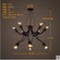 Дизайнерский светильник серый Elytrica, 82*51 см, led, e14, железо, стекло