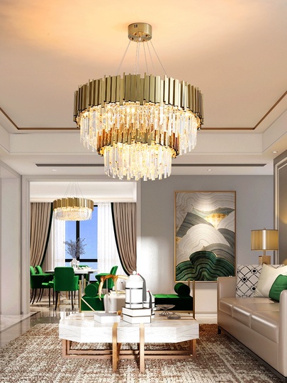 Люстра подвесная, медный, кристалл, DOTTY 75*58, металл, E14.