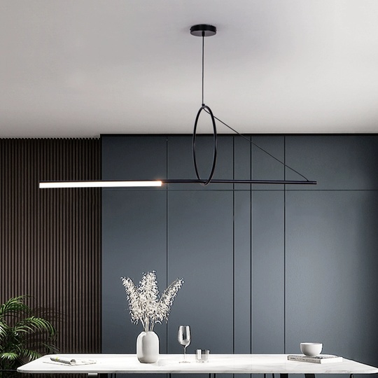 Люстра черная Glare, металл, 120*45 см, светодиодная, LED