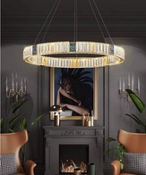 Люстра подвесная CEREN 40*150 золотой, хрусталь, металл, LED.