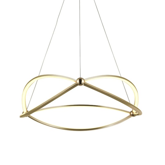 Люстра подвесная, золото, ПММА, WILL 92*120, металл, LED
