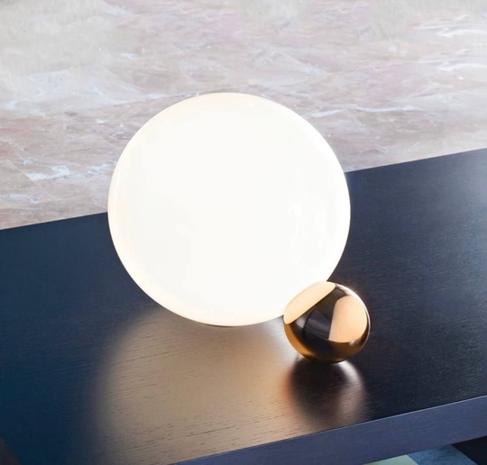 Настольная лампа BALL 25*25, золотой, белый, металл