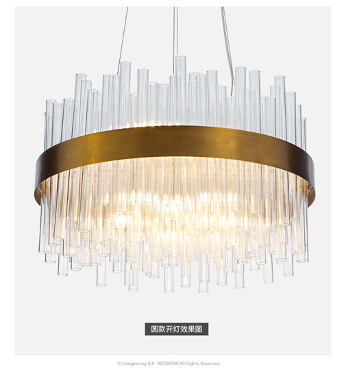 Дизайнерский светильник led 55*180 см, лавпа накаливания, led, железо, сплав