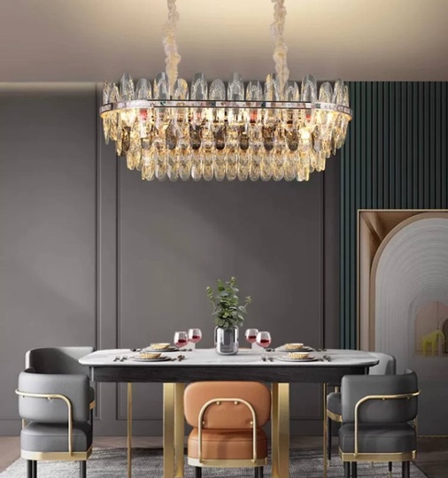 Подвесной светильник NAZAR 95*29, золотой, стекло, металл,  Е14.