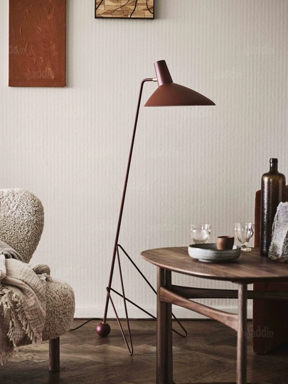 Торшер бордовый Viva Vinous, 57*156 см, светодиодный, Е27, металл, 15 Вт