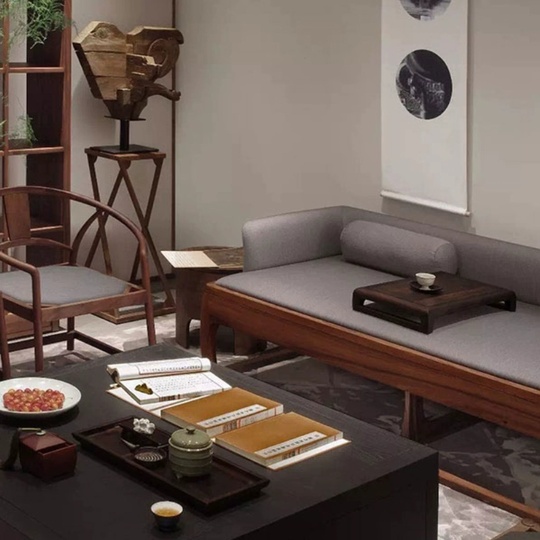 Прямой диван Johnson темный орех, ткань, 200*95*66 см