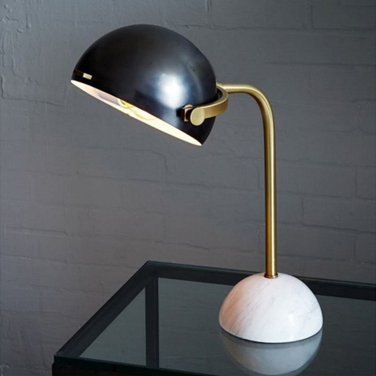 Настольная лампа черная с золотом MALONT, 30*58 см