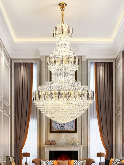 Люстра подвесная, золото, кристалл, PATTION 180*260 металл, E14.