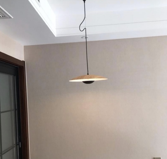 Дизайнерский светильник орех Ginger, 45*45*200 см, led, металл, дерево, современный