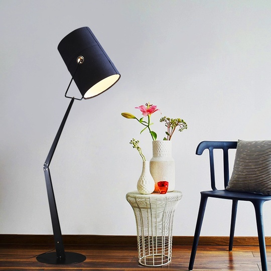 Торшер черный Avelure, 40*40*185 см, ткань, LED, Е27, металл, 30 Вт