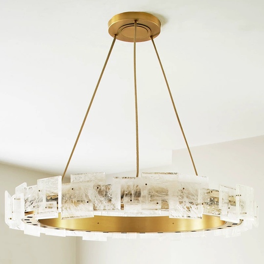 Светильник подвесной бронзовый Alveris, металл, трос 100 см, 70*18 см, LED