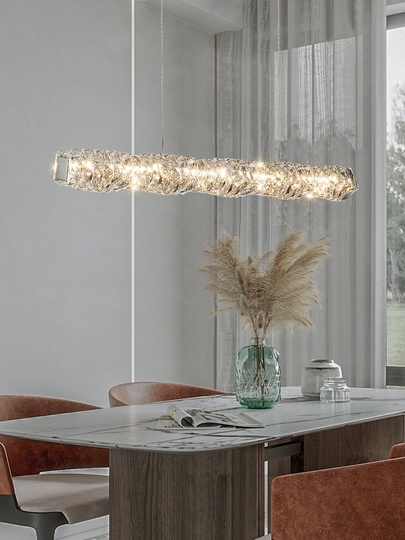 Люстра подвесная, хром, кристалл, ALVIN 120*12, металл, LED.