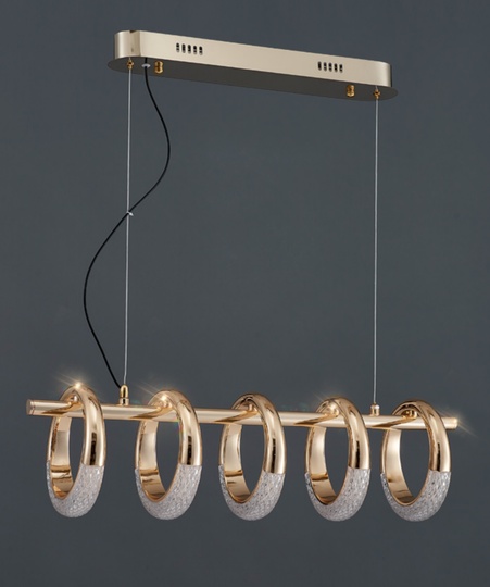 Подвесной светильник MAI HE MAI золотой, 5 колец. Natural light - светильник 5 колец, LED, 15 Вт