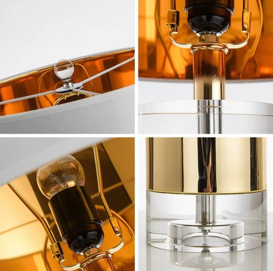 Настольная лампа HOTEL 38*68 золото, белый, металл, стекло