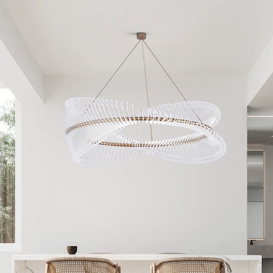 Люстра подвесная, медь, ПММА, HERVEY 100*24, металл, LED