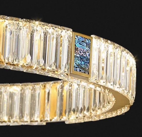 Люстра подвесная CEREN 20*150 золотой, хрусталь, металл, LED.