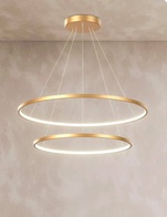 Люстра подвесная, медь, ПММА, MICK 60*80 металл, LED.