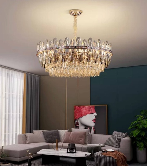 Подвесной светильник MIRAC 95*29, золотой, стекло, металл,  Е14.