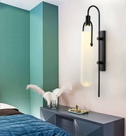 Настенный светильник, БРА DIRENC 21*65, черный, металл, LED.