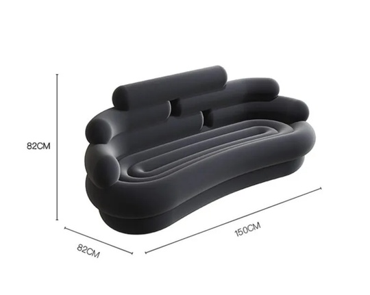 Прямой диван темно-серый Seymours, ткань, 150*82*82 см