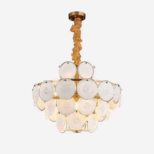 Люстра подвесная медная Aquorix, металл, стекло, трос 35 см, 80*45 см, Е14