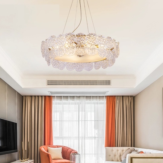 Люстра подвесная медная Ola, металл, трос 100 см, 60*35 см, Е14