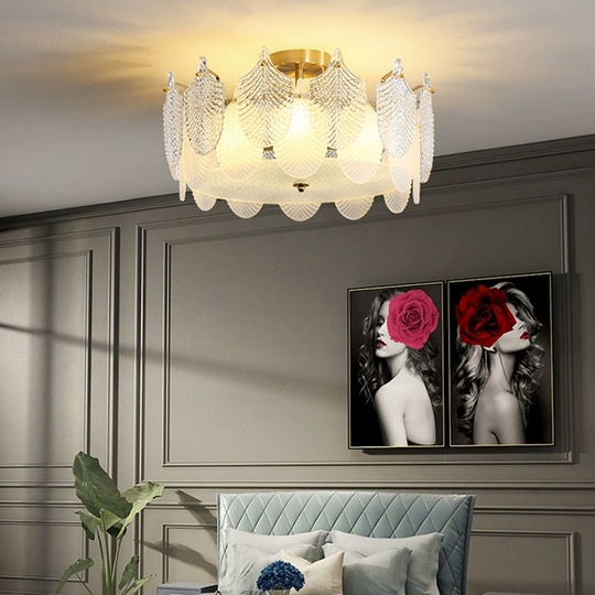 Люстра подвесная, медный, стекло, TUCKER 40*18 металл, E14.