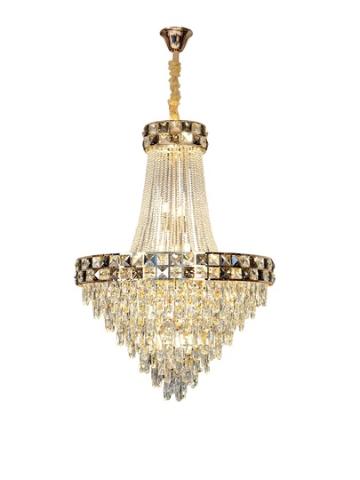 Люстра подвесная, золото, кристалл, TYLER 60*85 металл, E14.