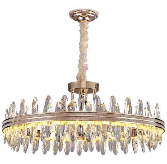 Люстра подвесная ERGEM 60*32 золото, стекло, металл, LED.