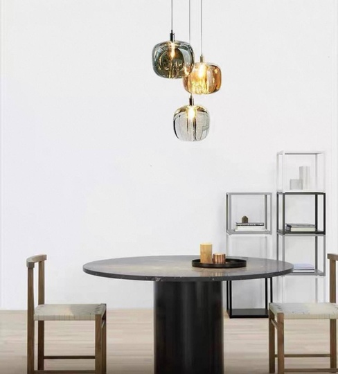 Светильник янтарь, черная, Aquilum, металл, кристалл 11*15 см, G4