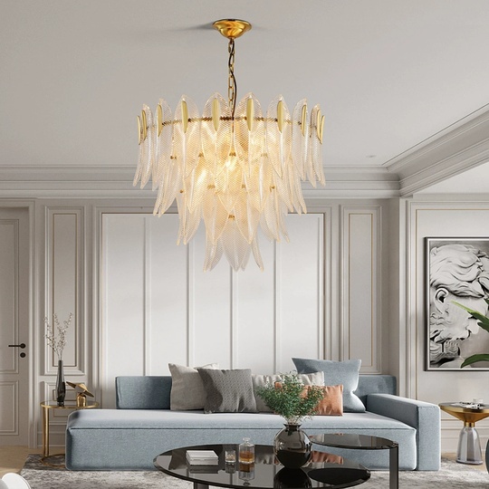 Люстра подвесная, медный, кристалл, BELLE 100*63, металл, E14.