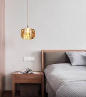 Светильник янтарь, черная, Aquilum, металл, кристалл 11*15 см, G4