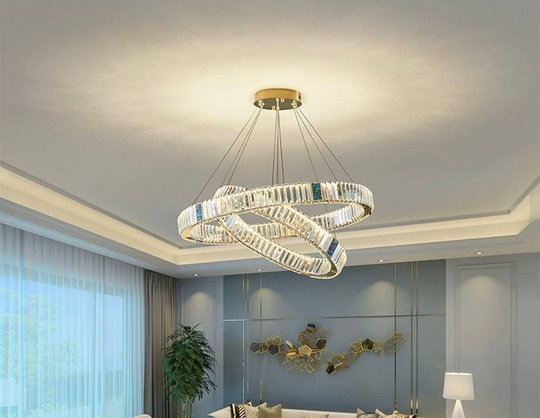 Люстра подвесная CAGLA 40*150 бронза, кристалл, металл, LED.