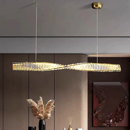 Люстра подвесная, бронза, хрусталь, JACK 100*8 металл, LED