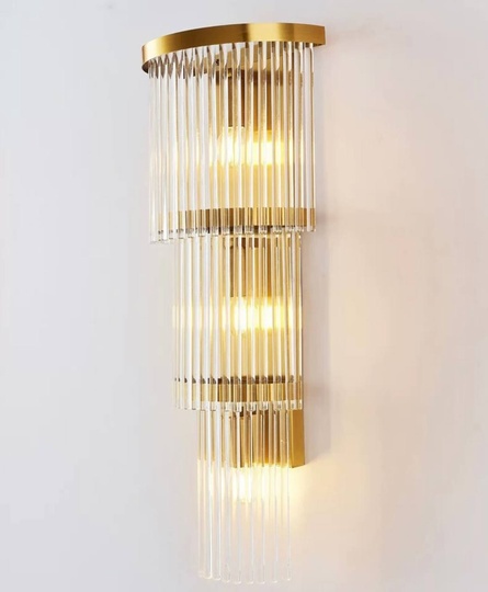 Настенный светильник JIMMY, бра 25*63, золотой, металл, Е14.