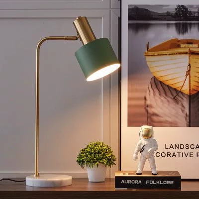 Настольная лампа CHARLEY 35*55, бронза, зеленый, металл.