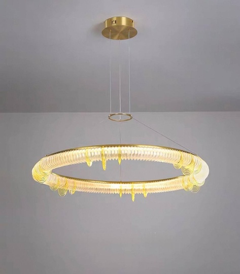 Люстра медная Elyvrin, металл, 65*12 см, светодиодная, LED