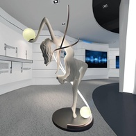 Торшер девушка. Напольный светильник MAI HE MAI Белые. Girls ballerina - Балерина, E27, LED, 70 Вт