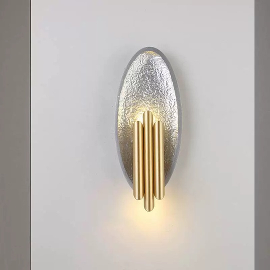 Настенный светильник, Бра, MALCOLM 17*45, серебряная фольга, металл, G9.