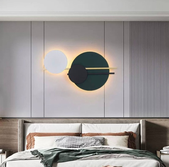 Настенный светильник, Бра MAXIMILIAN 75*42, зеленый, белый, черный, медный, металл, LED.