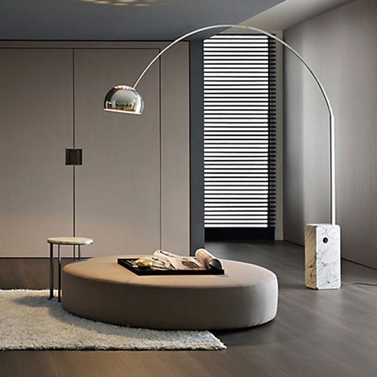 Торшер хром ARCO, 170*210 см, e27, металл, современный, хром